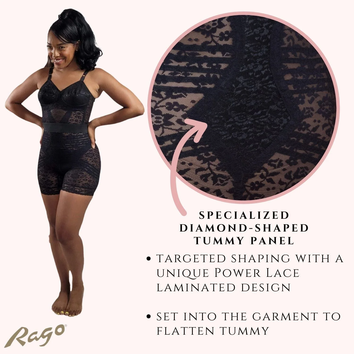 Style 6207 | No Roll High Waist Lace Thigh Slimmer with Extra Firm Support - Image 29