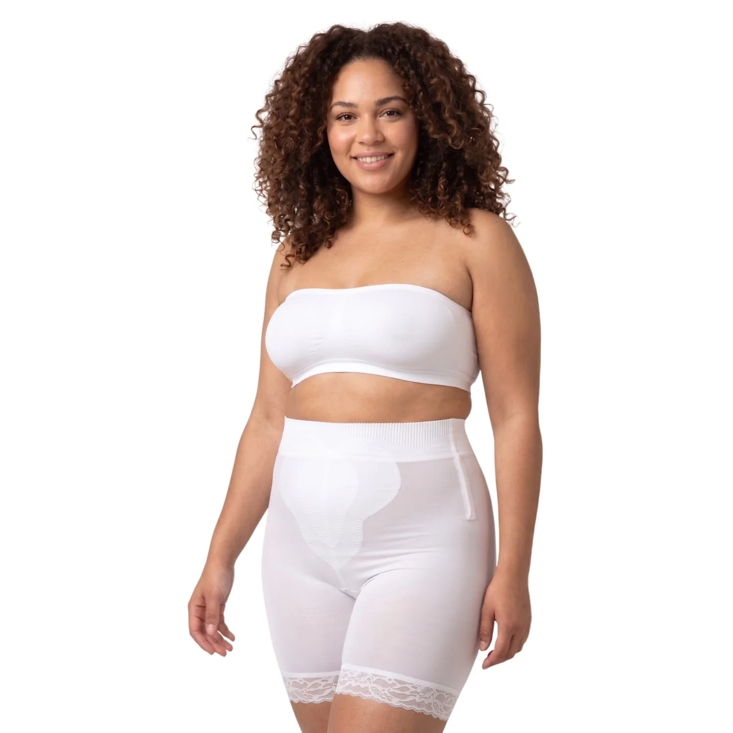 Style 6226 | High Waist Thigh Slimmer with Tulip Front Panel | Memory Compression Fabric | Medium Support - Image 10
