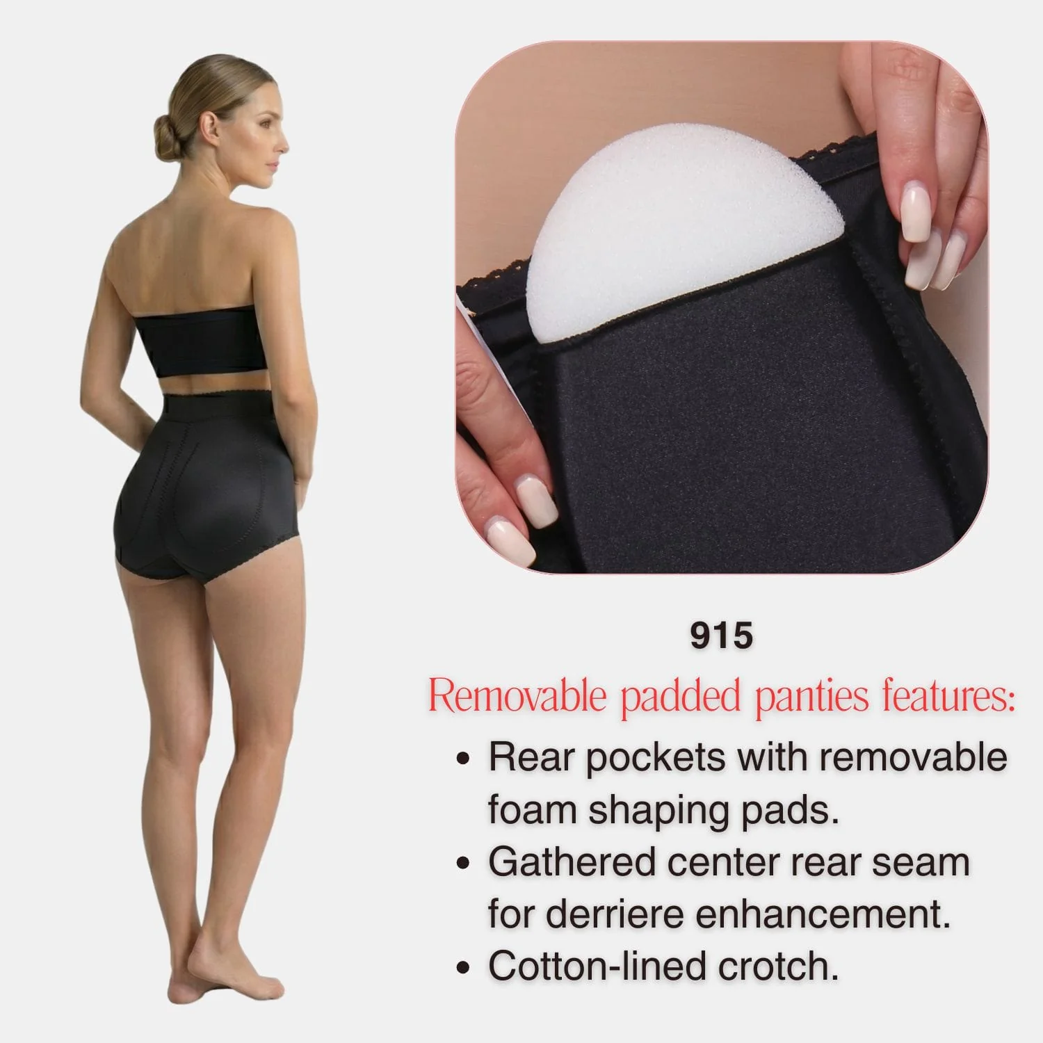 High Waist Padded Panty Light Control | Style 915 - Image 7